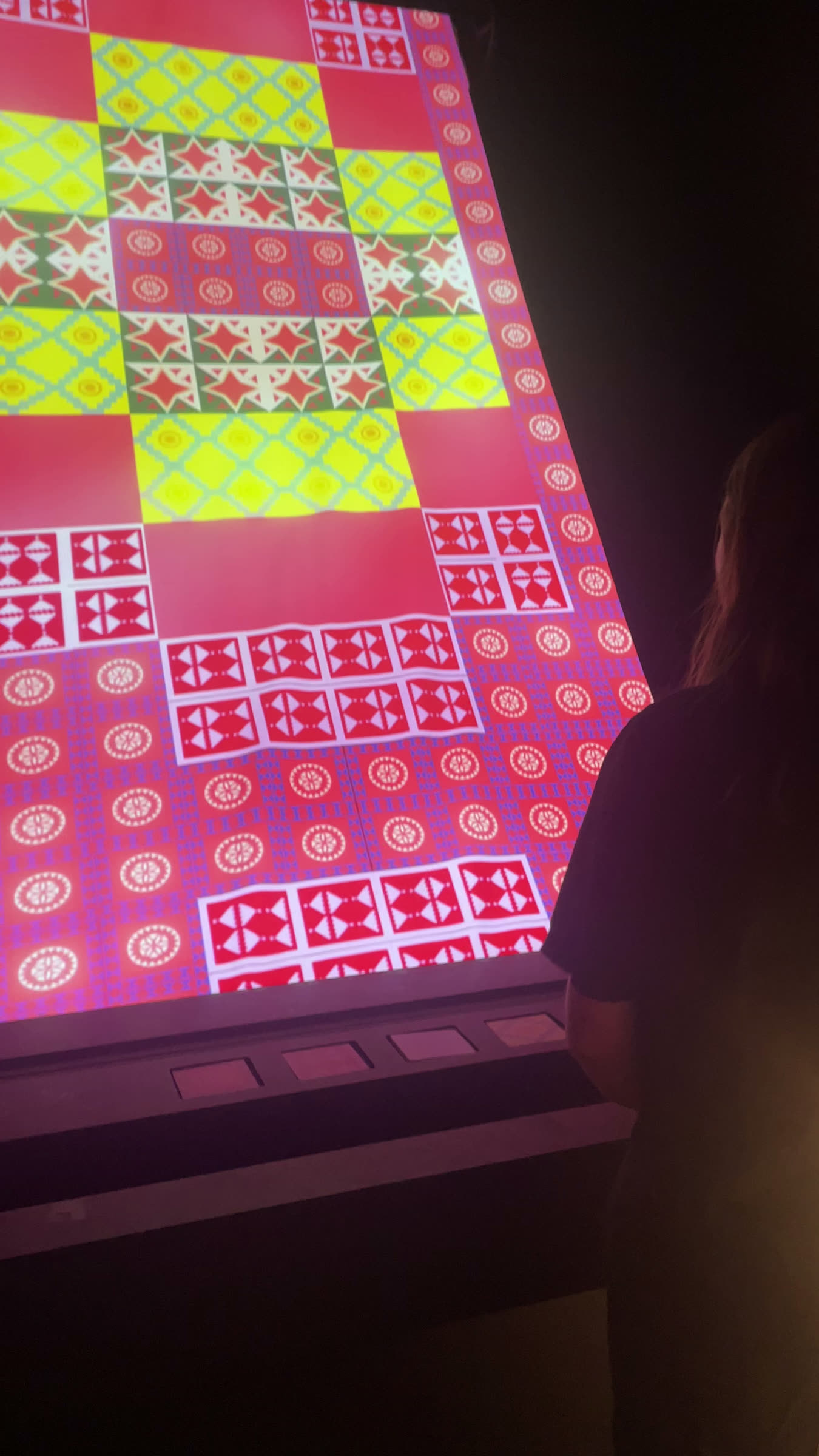 Generative pattern woven from the placed cards