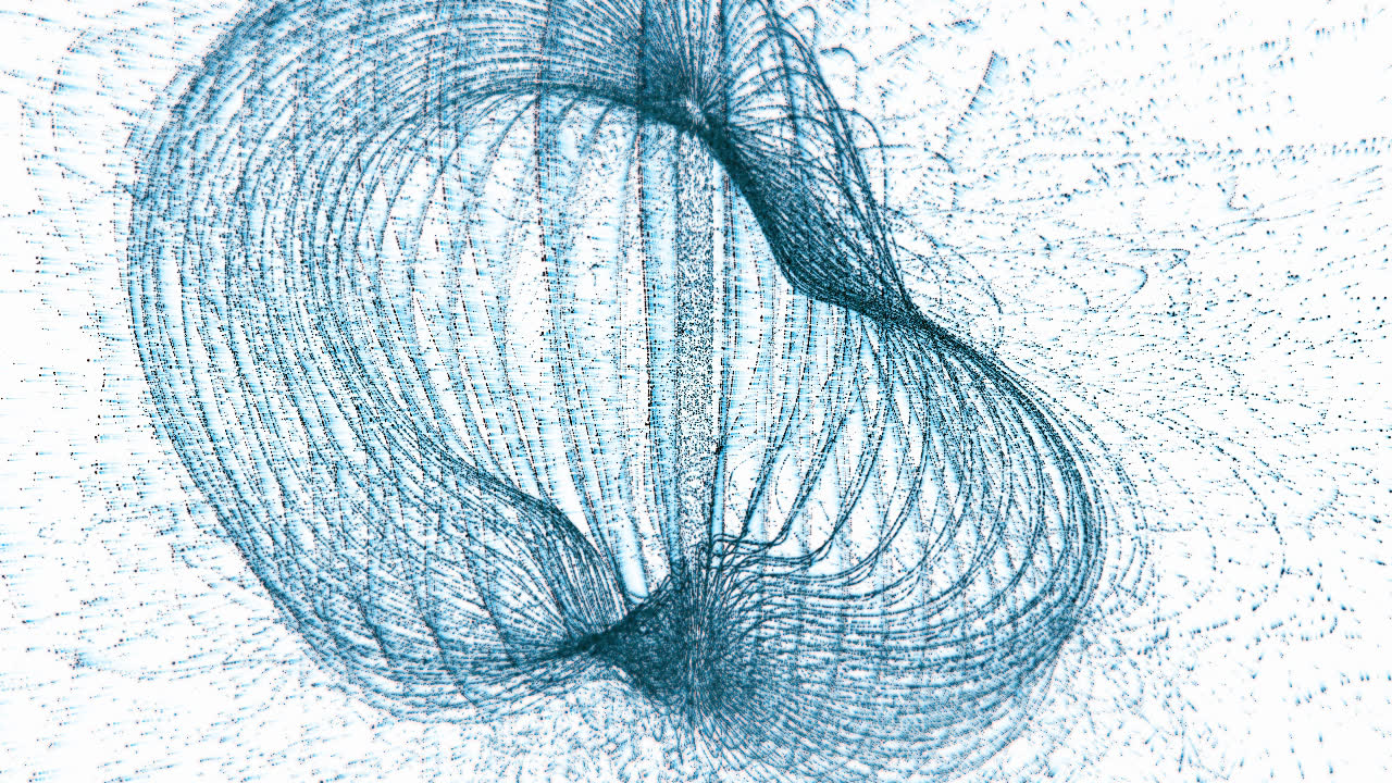 Generative visual still from the Cycle performance