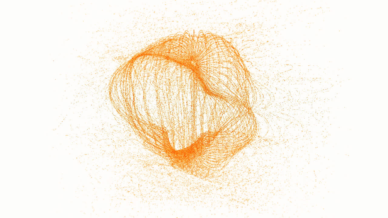 Generative visual still from the Cycle performance