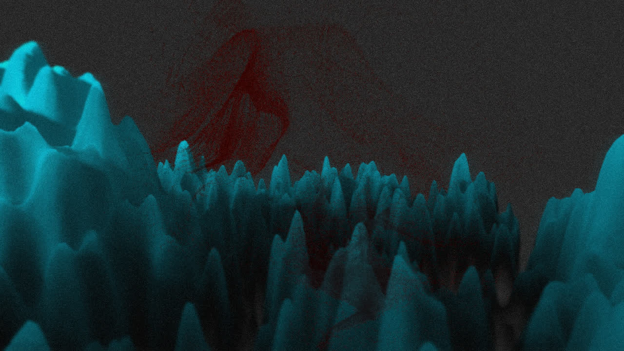 Generative visual still from the Cycle performance