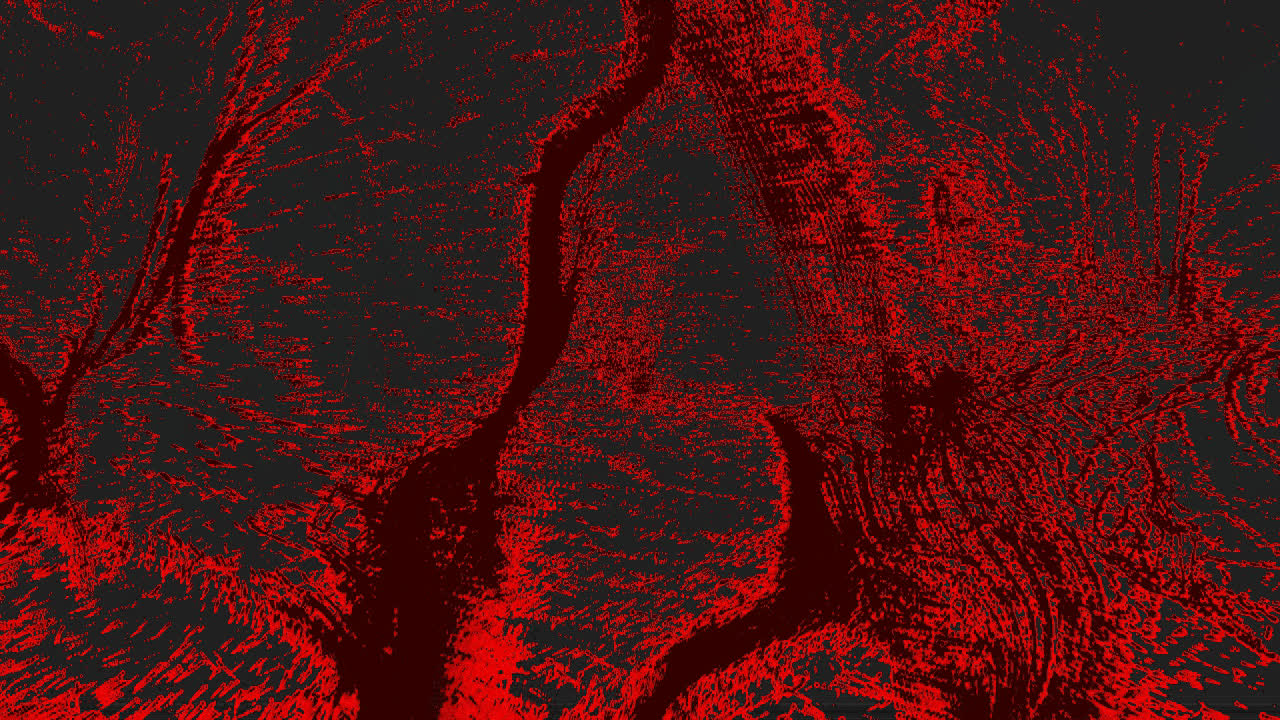 Generative visual still from the Cycle performance